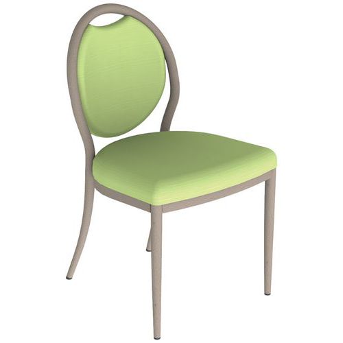 Chaise 260 Alu Ass/dos Abaka Tilleul - 4p Noisette