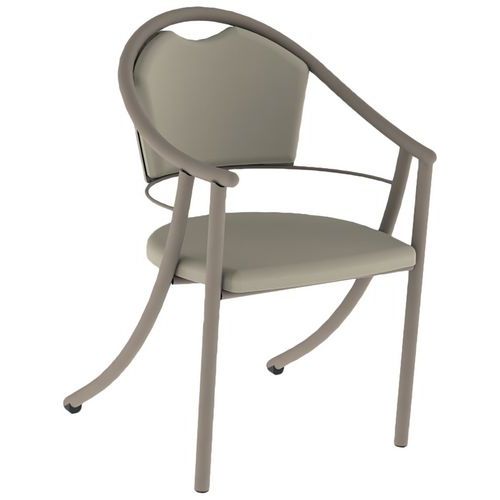 Bridge 280 Alu Ass/dos Ginkgo Mastic 4 Pieds Noisette