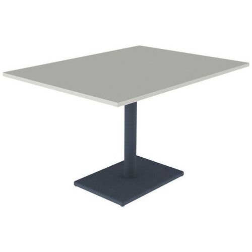 Table Menorca 120x90 T6 Ép. 24 Mm Strat Abs Gris Perle/ns