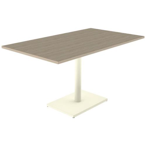 Mobidecor - Table Menorca 140x90cm Chêne Stratifié ABS Beige - Usage Collectivité - Éco-responsable