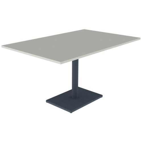 Table Menorca 140x90 T6 Ép. 24 Mm Strat Abs Gris Perle/ns