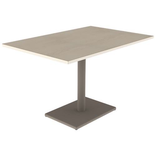 Table Menorca 120x80 T6 Ép 24mm Str Al Érable G. Bl Pas/nois