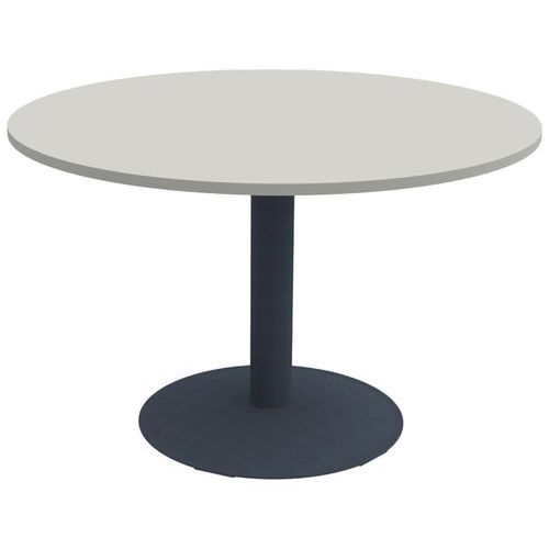 Table Mano Ø120 T6 - Strat Abs Gris Perle/noir Sablé
