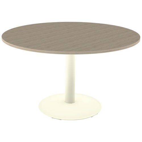 Table Mano Ø130 T6 - Stratif Abs Chêne Bordalino/beige 1013