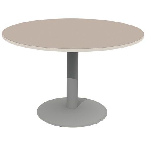 Table Mano Ø120 T6 Strat Alaisé Praline Blanc Pastel/9006