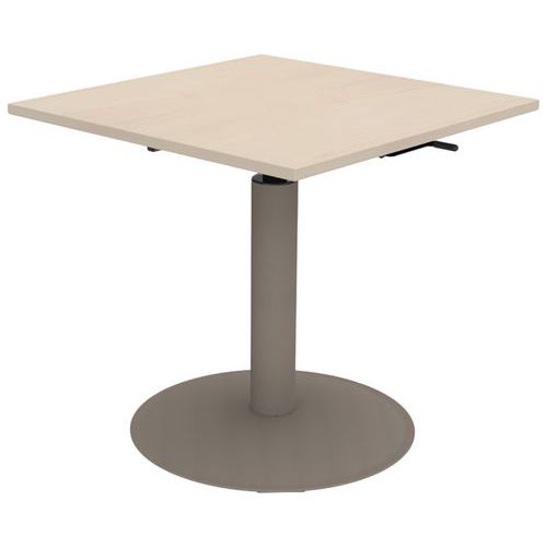 Table Mano Réglable 80x80 Strat Abs Érable Gotland/noisette
