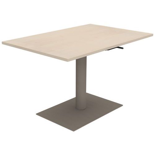 Mobidecor - Table Mano Réglable 120x80 cm - Érable Gotland/Noisette - Hauteur Ajustable - Usage Collectivité - Éco-responsable