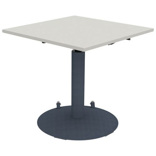 Table Mano Mob Réglable 80x80 Strat Abs Gris Perle/ns