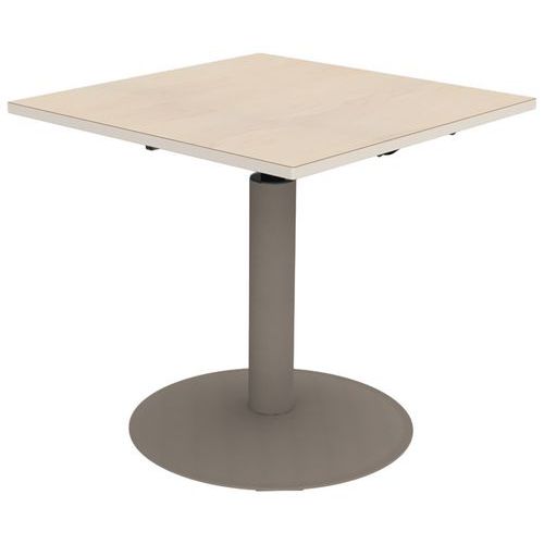 Table Mano Rég. 80x80 Str Alaisé Érable G. Blc Pastel/noiset