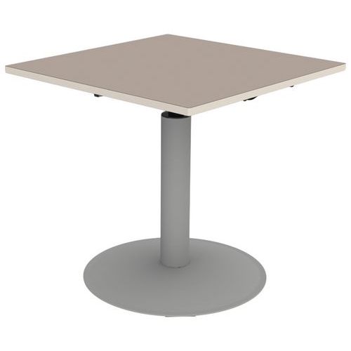 Table Mano Rég. 80x80 Strat Alaisé Praline Blc Pastel/9006