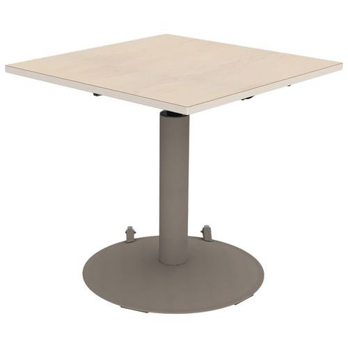Table Mano Mob Rég. 80x80 Str Alai Érable G. Blc Past/noiset