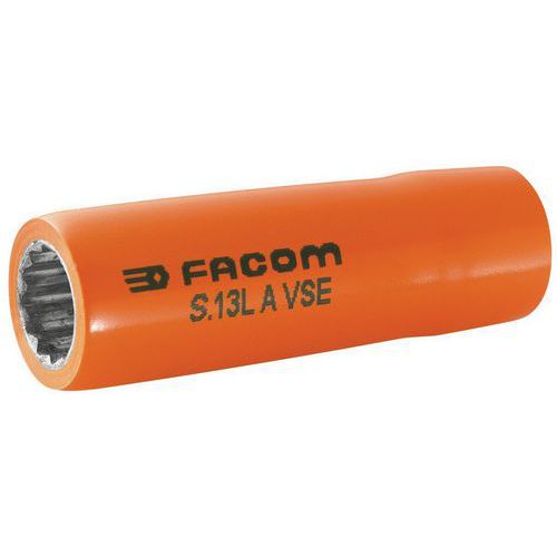 Facom 1 Douilles Longues 1/2 12 Pans Isolées 1000 Volts Série Vse Facom