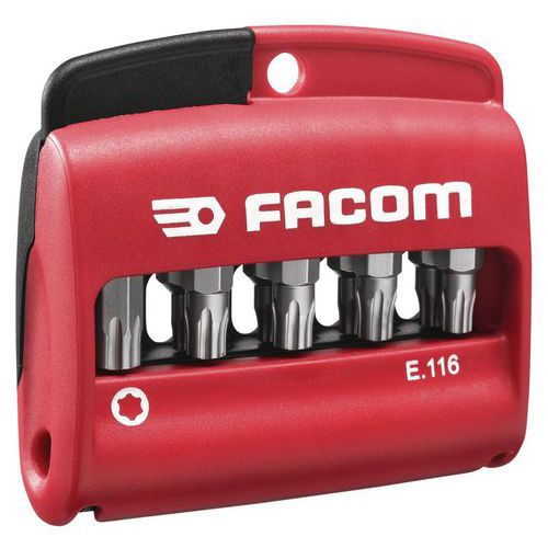 Facom 1 Jeu Mixte 10 Embouts Torx PlusÂ® 1/4 - Série 1 - 25 Mm + Porte-embouts Facom