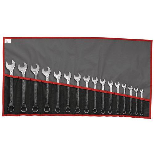 KS TOOLS - 922.0047 - Jeu de 18 clés mixtes métriques - Clé plate