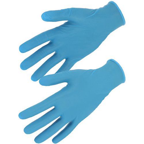 Gants Jetables Nitrile Bleu Xl