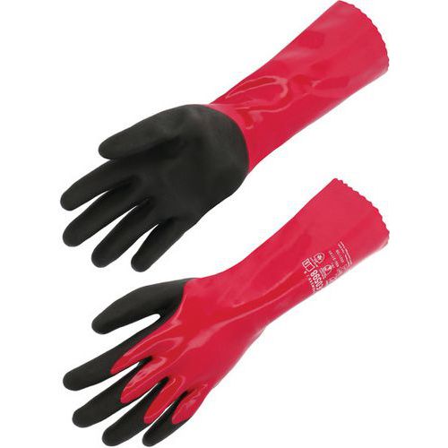 Gants De Manutention Jauge 18 Enduction Nitrile Et Pvc 35cm T11