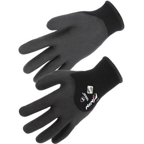 Singer Safety - Gants spécial froid Ninja Ice double couche - Taille 12 XXXL - Enduit PVC Noir - Protection optimale