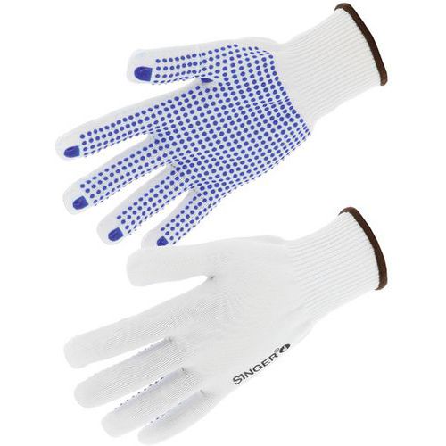 Gants De Manutention Polyamide Mousse Picots Pvc Sur La Paume Jauge 13 T7