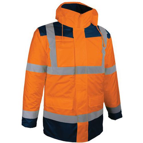 Veste Parka Orange à Manches Longues Amovibles 4x1 5xl