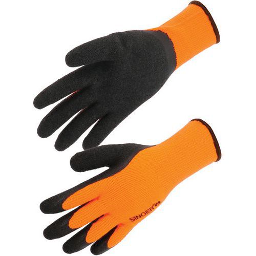 Gants De Manutention Latex Crêpé Support Acrylique Jauge 10 T11 Dos Aéré