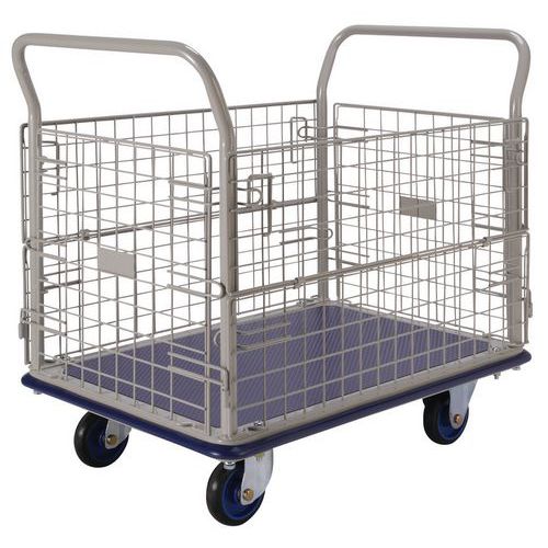 Chariot 400 Kg 870 X 570 Mm Grillagés 2 Dossiers 2 Ridelles - Fimm
