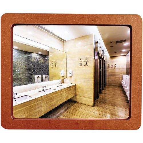 Miroir Incassable Orange - 54 X 44 Cm - Kaptorama