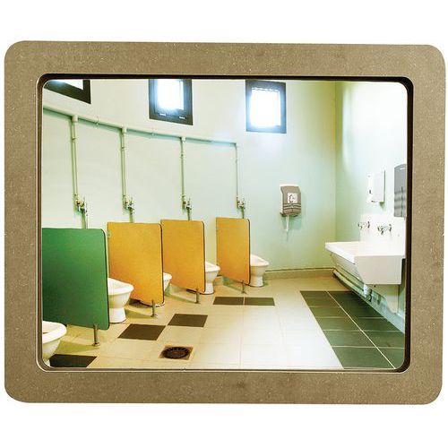 Miroir Incassable Kaki - 54 X 44 Cm - Kaptorama