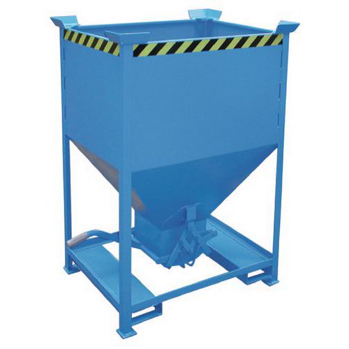 Bauer - Conteneur silo SG-D 600 - 600 L Acier Bleu - 135 kg - Gestion des déchets