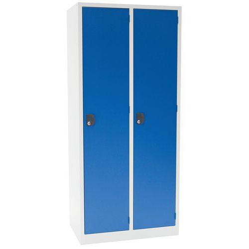 Vestiaire 1porte/2colonnes400 800x500x1800mm Gris/bleu