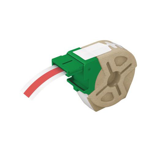 Cartouche Ruban Étiquettes Plastique Adhésives 12mmx10m Rouge