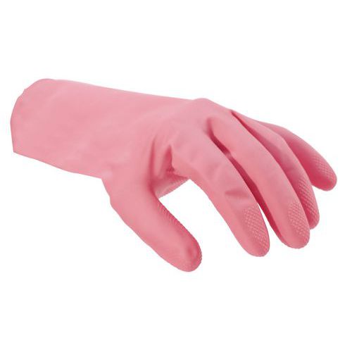 Paire De Gants De Manutention Menagers Latex - Rose Taille 8