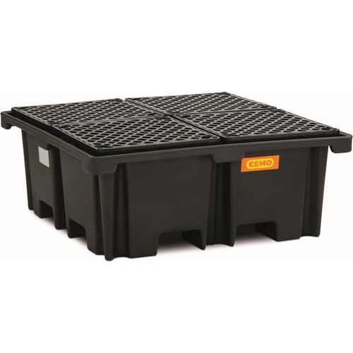 Bac Palette-pe 400/4 - 120x120 - Avec Caillebotis Pe - Cemo