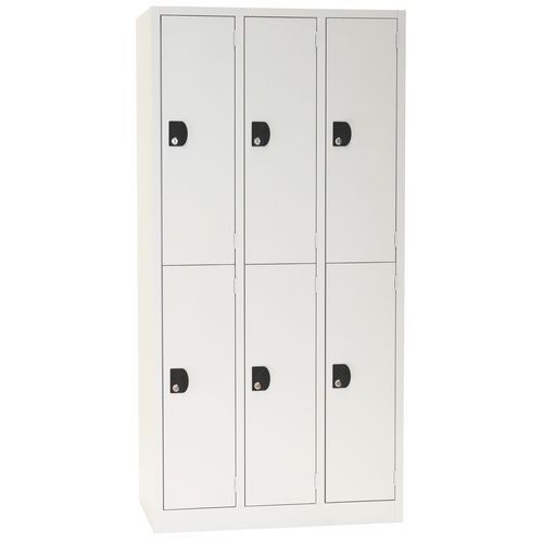 Vestiaire 6 Portes Gris 180x885x50