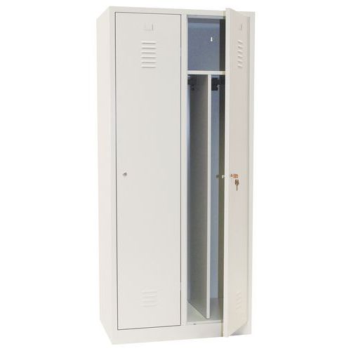 Vestiaire Is Gris 2 Colonnes à Monter Serrure à Clé Socle