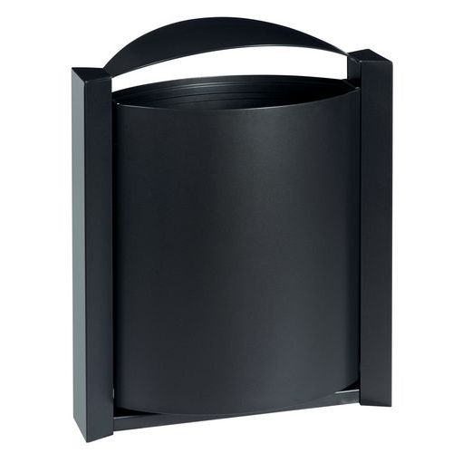 Corbeille D'extérieur Murale 40l Ligne Arkea Gris Anthracite