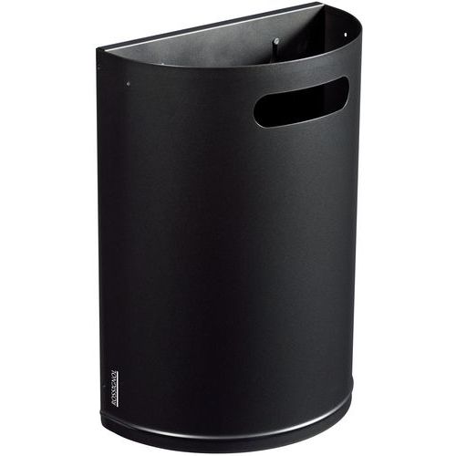 Corbeille D'extérieur Murale 20 L Décrochable Gris Anthracite