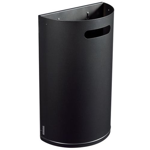 Corbeille D'extérieur Murale 40 L Décrochable Gris Anthracite