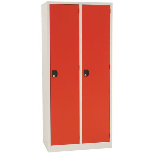 Vestiaire 1porte/2colonnes400 800x500x1800mm Gris/rouge