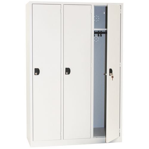 Vestiaire 1porte/3colonnes400 1200x500x1800mm Gris