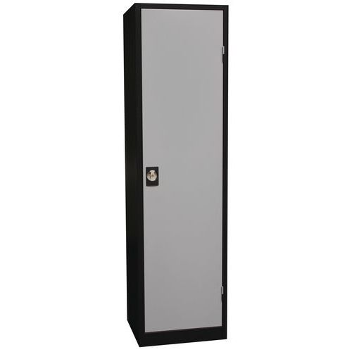 Armoire Porte Battante 2000 53 X 195 Cm Noir/aluminium