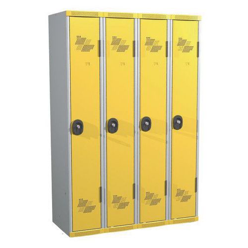 Vest Mono Ip Socle 4col L1200x H1800xp500 Serr Cle Gris/jaun