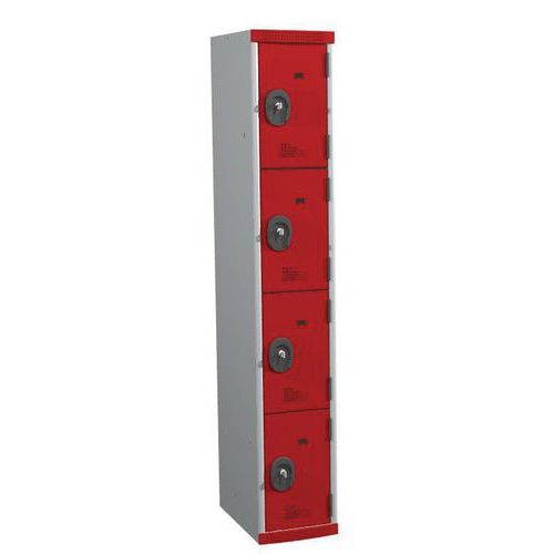 Vest Opt Dem 4 Cases H1800x L300 Gris Clair /rouge Serr Cle