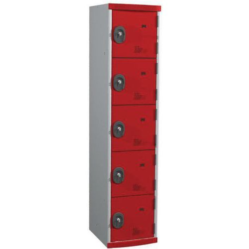 Vest Mono 1 Col 5p H1800xl400 Xp500 Serr Clé Grisclair/rouge