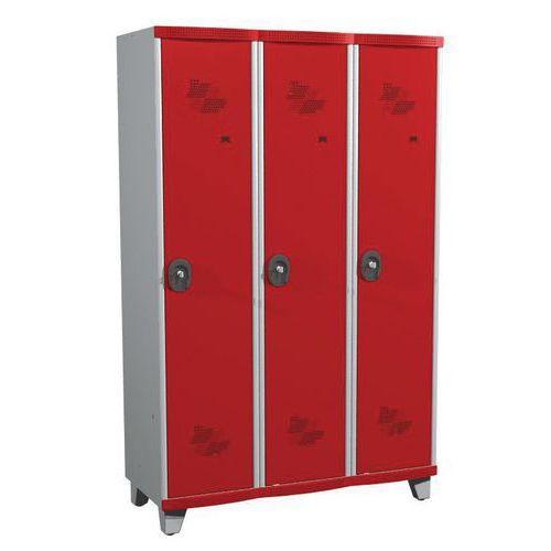 Vest Mono S/p Is 3 Col L1200x H1925xp500 Serr Cle Gris/rouge