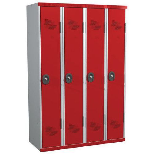 Vest Mono Socle Ip 4col L1200x H1800xp500 Serr Clé Gris/roug