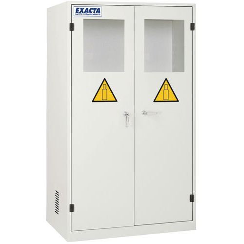 Exacta - Armoire Sécurité Bouteilles Gaz Porte Vitrée - 4 Bouteilles - 1950x1200x600mm - Livrée Montée