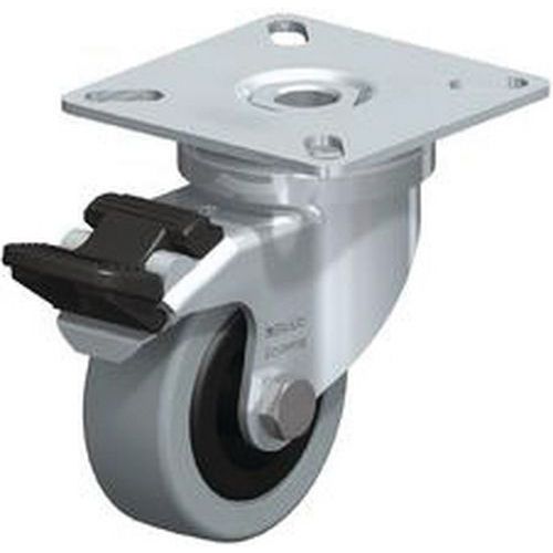 Roul Piv+frein D=50mm F=40kg Bdg Caoutchouc Corps Polyamide