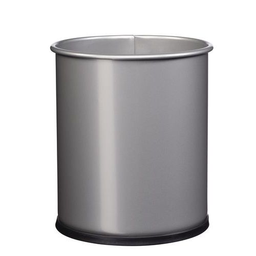 Corbeille à Papier Papéa 8l Gris Métal