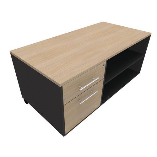 Desserte Mobile Prim 2t Chêne-carbone