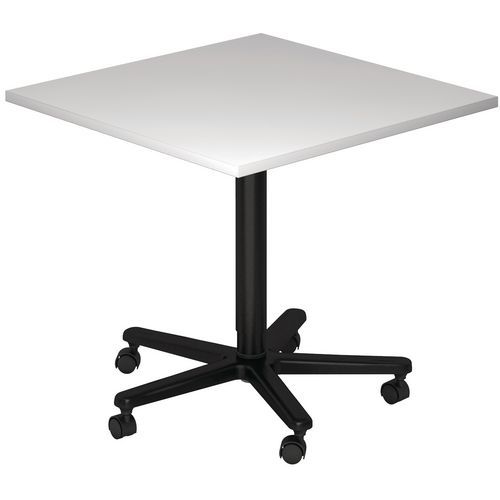 Table À Pied Télescopique Rectangulaire Noir